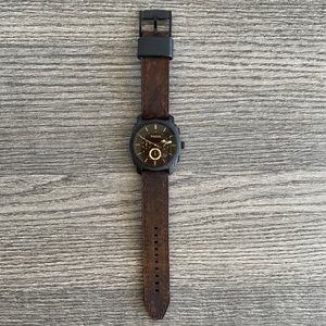 Men’s Fossil Brown Leather Band Watch
